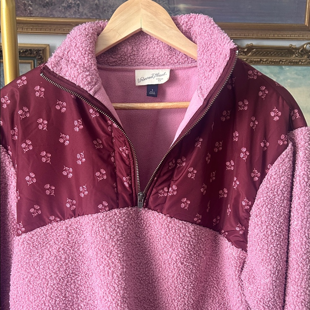 Universal Thread Pink Textured Pullover - Picture 3 of 5